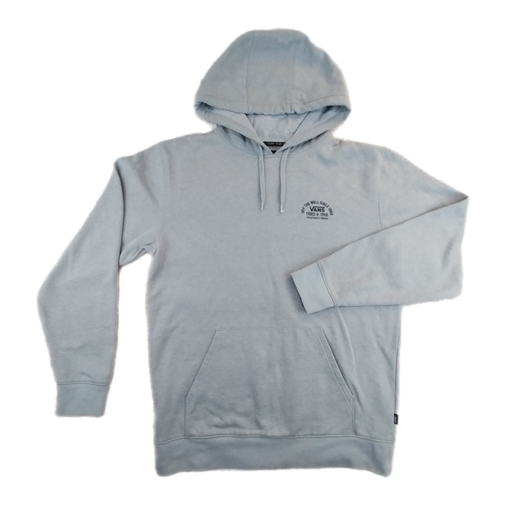 VTG VANS Mens Size Medium Off The Wall Skateboarding Gray Pullover Jersey Hoodie